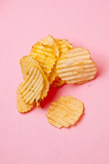 Potato Chips on Pink