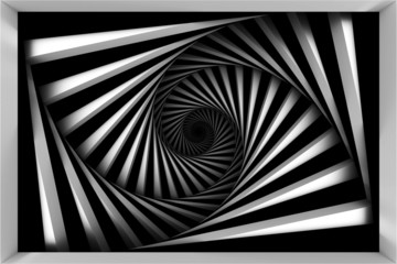 Fototapeta premium Czarno-biała spirala