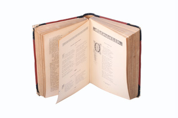 old book open