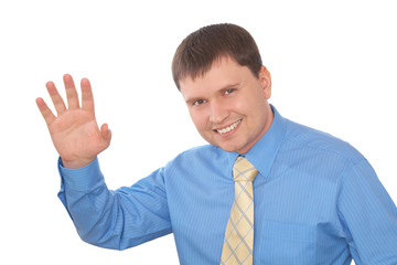 Friendly smiling businessman