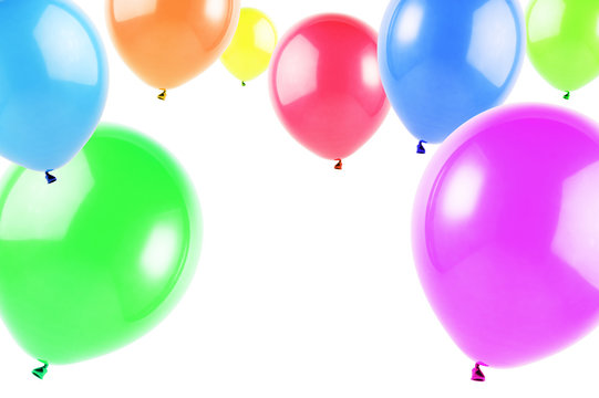 palloncini colorati per cartolina auguri