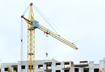 Unfinished dwelling house building view