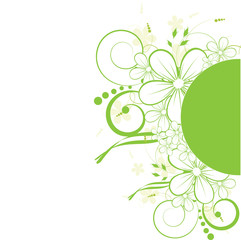 Abstract flowers background with place for your text