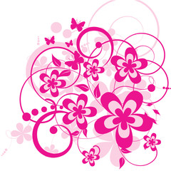 Abstract flowers background with place for your text