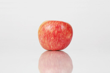 Red apple isolated on a white background ..