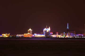 Fototapeta na wymiar panorama of the night city