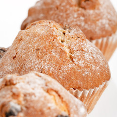 muffins with raisins.