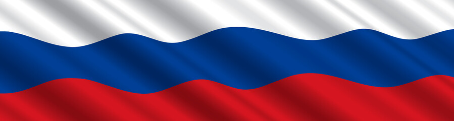Russian Flag in the Wind