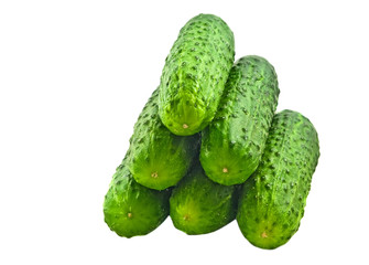 Fresh cucumbers in a pile