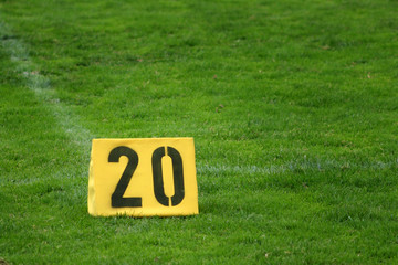 Twenty yard mark