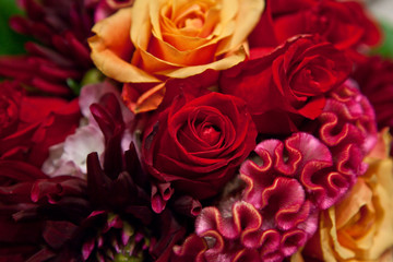 exotic red rose bouquet