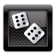 Playing dice metal icon