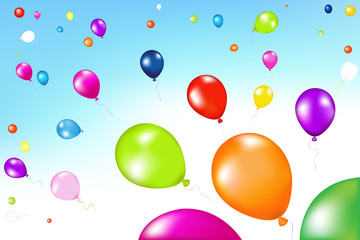 Colorful Balloons In The Air