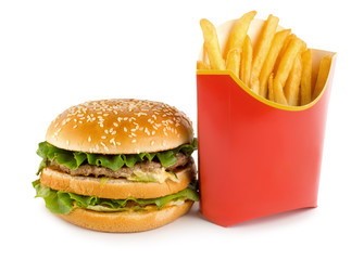 Hamburger and potato