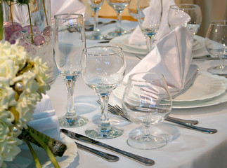Restaurant, Glass, Table,
