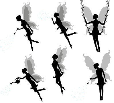 Silhouettes of a fairy.