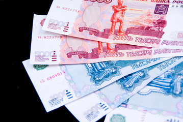 Money on black dackground