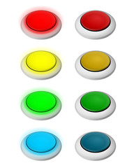 set 8 ein/aus weiss (runder knopf)