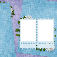 Card for the holiday  with flowers on the abstract background