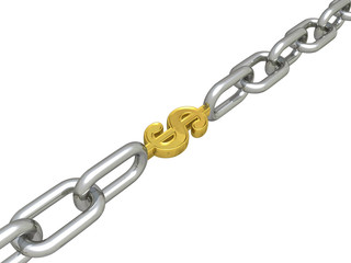 Obraz premium Dollar as a strongest link