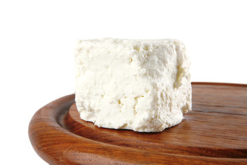 light cheese on plate