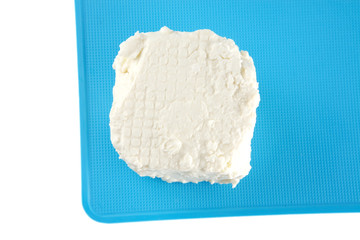 light cheese on plate