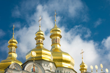 Fototapeta na wymiar Kiev-Pecherskaya Laura. Cupola of Orthodox church