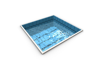 Funny representation of a swimming pool