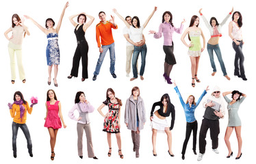 people isolated on white