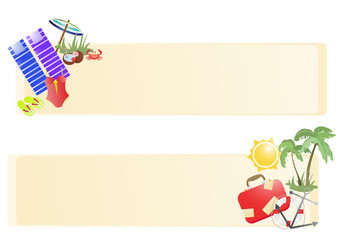 Vector illustration of summer vacation banners