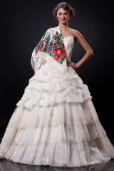 Fototapeta premium Young Woman In A Headkerchief