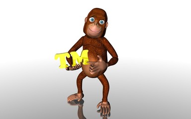 Affe traded mark gelb