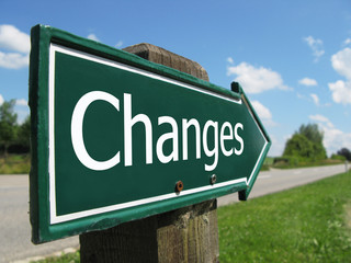 CHANGES road sign