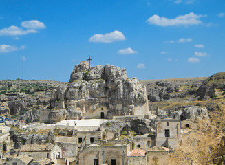Madonna De Idris roch-church. Sassi of Matera. Basilicata.