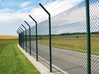 Fence around restricted area