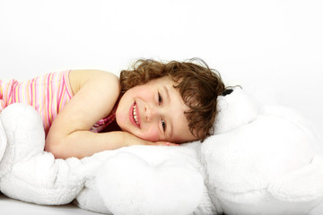 Fototapeta premium Mädchen mit Kuscheltier 7