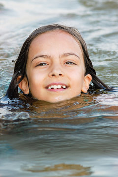 baignade dans le lac