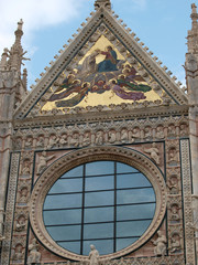 Siena - Duomo, Details of the western facade