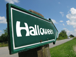 HALLOWEEN road sign