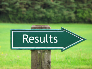 RESULTS road sign