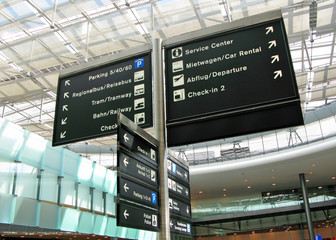 Airport information board