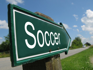 SOCCER road sign