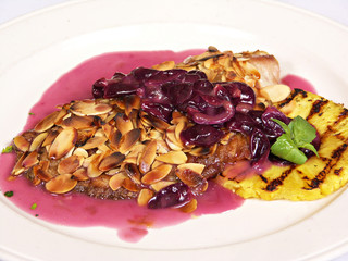 Veal Chop with Roasted Almonds