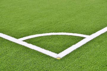 Obraz premium Corner of a soccer field