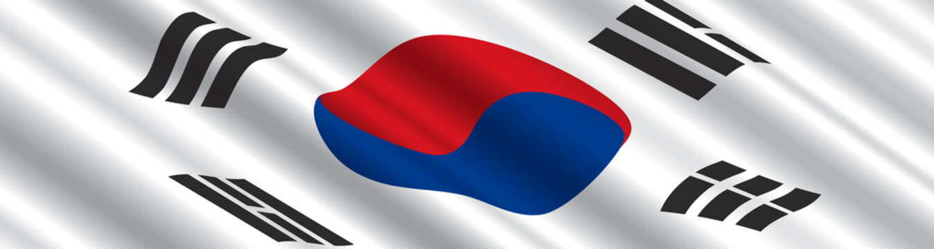 South Korean Flag in the Wind