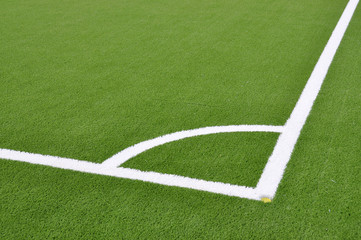 Obraz premium Corner of a soccer field