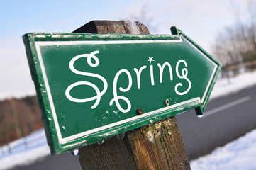 SPRING road sign