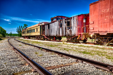 Fototapeta na wymiar Rusted wagon trains