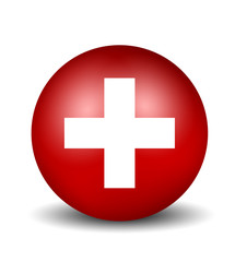 Fototapeta premium Red Cross Icon