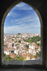 Fototapeta na wymiar View from Castelo de Sao Jorge